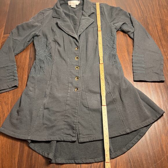 Soft Surroundings Blazer Jacket Women's Size S Tallulah Jersey Embroidered - Picture 9 of 9